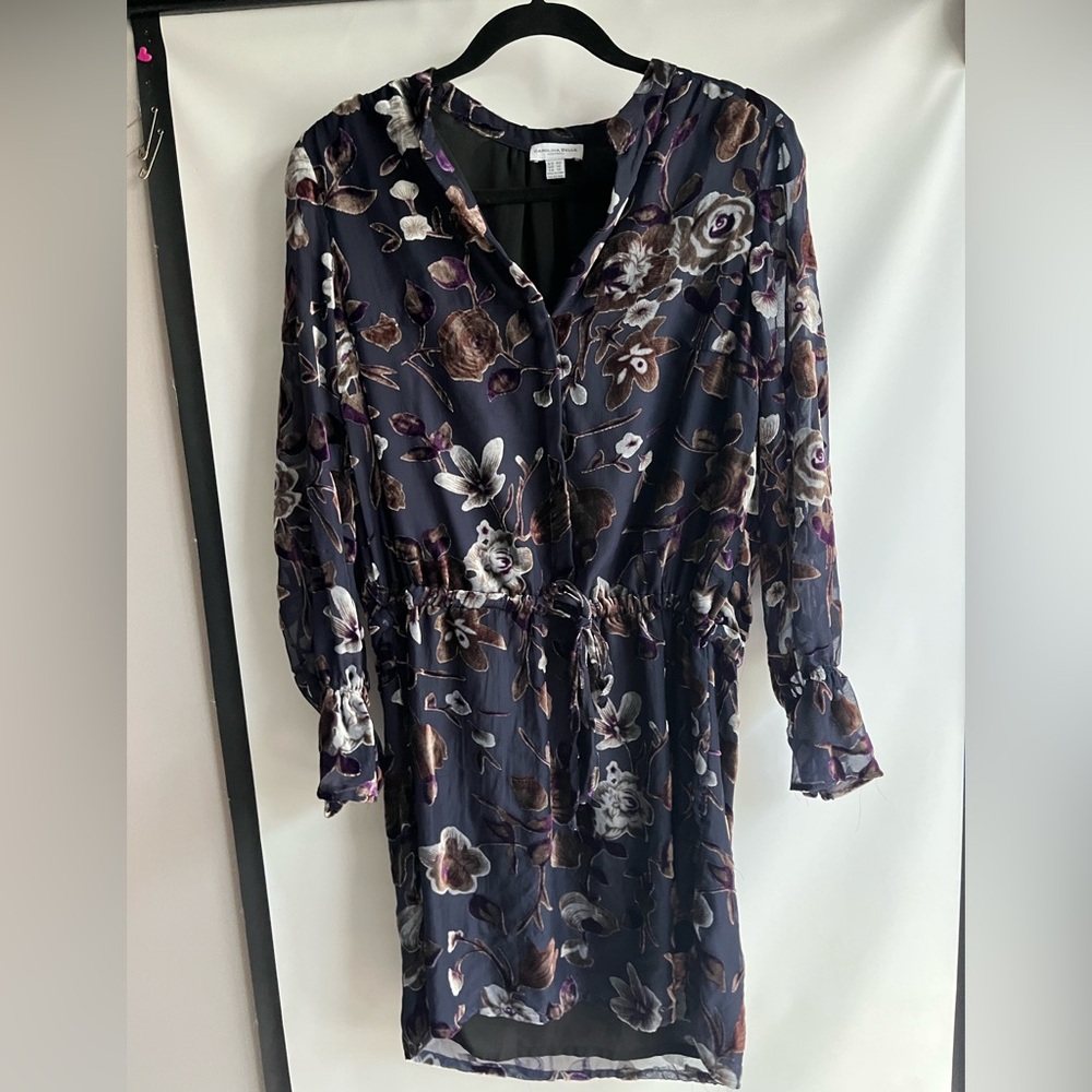 Floral Print Women's Dress navy and floral 10